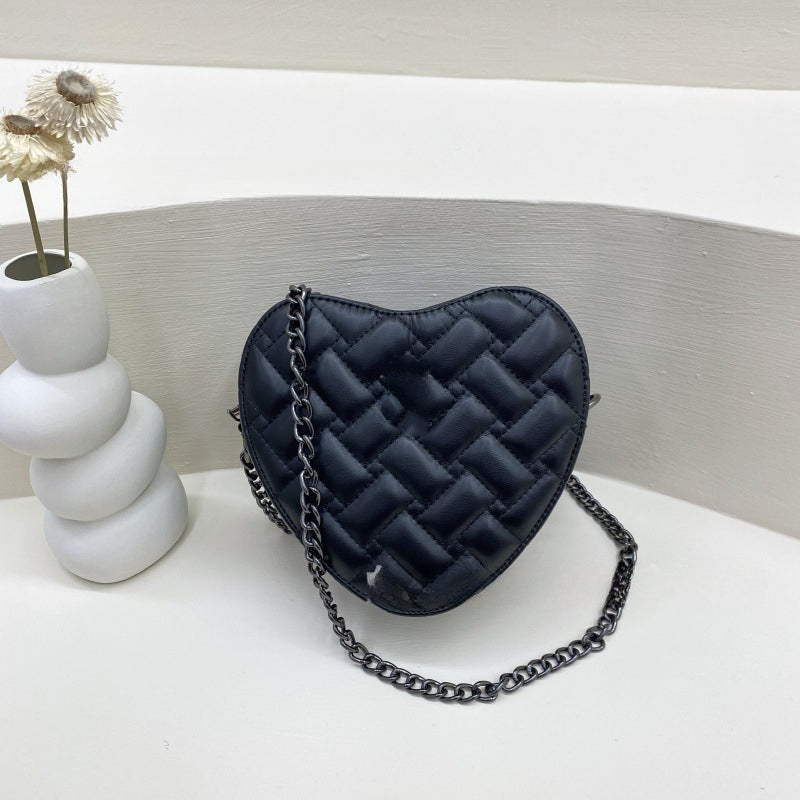 Wholesale PU Chain Diamond Pattern Embroidered Thread Love Bags