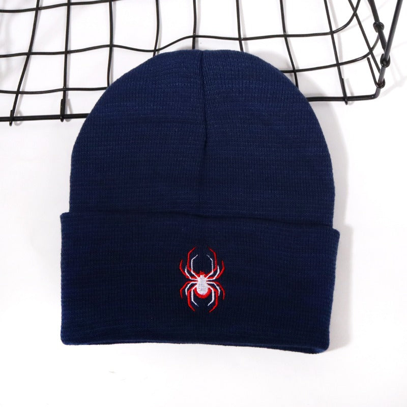 Wholesale Personalized Trend Spider Embroidery Pattern Casual Versatile Beanie