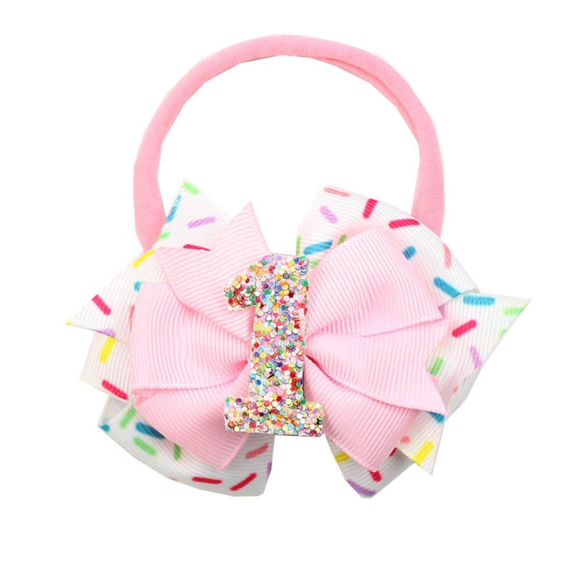 Wholesale 5pcs Birthday Number Gretel Baby Ice Cream Pink Hair Clip