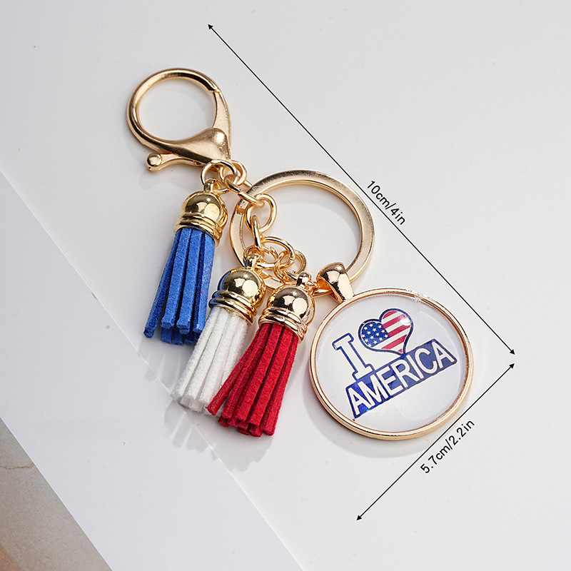 Wholesale Color Printing Eagle Time Gems Metal Keychains