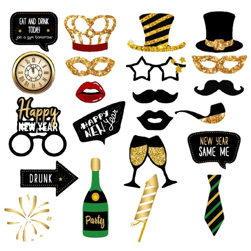 Wholesale 2025 Happy New Year Photography Props Party Christmas Photography Decorations