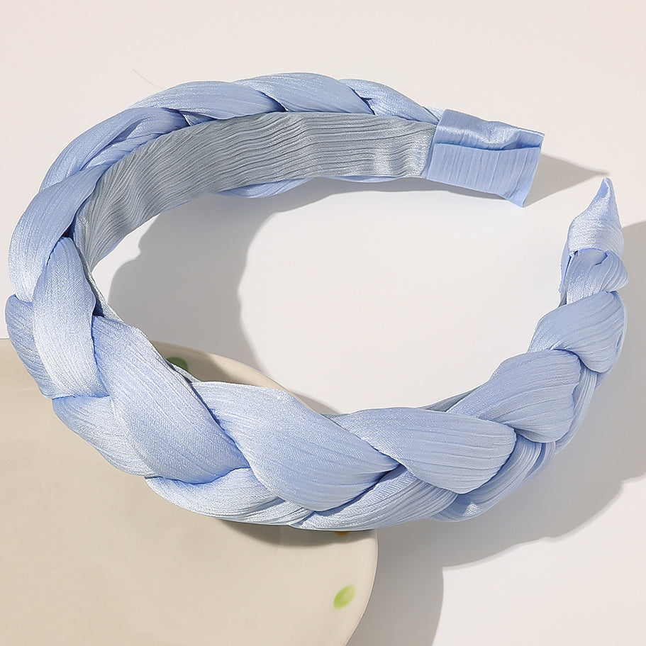 Wholesale Solid Color Cloth Fried Dough Twists Braid Headband