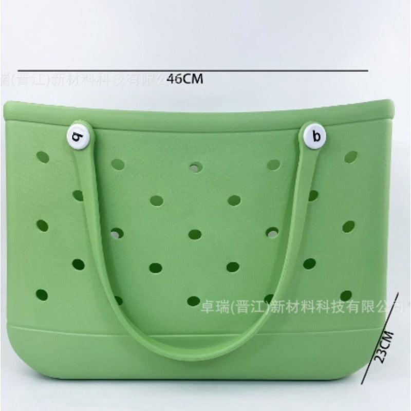 Wholesale Silicone Hollow Hole Handbag Beach Vacation Tote Bag