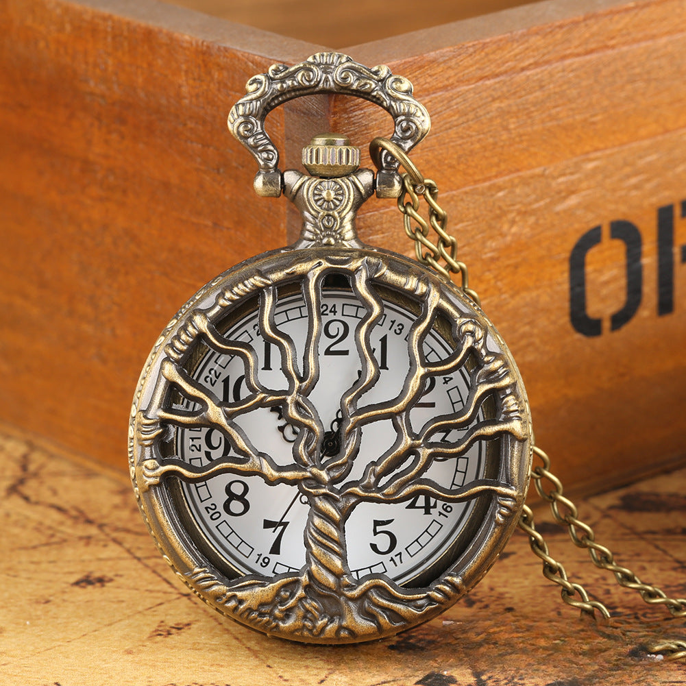Wholesale Hollow Personalized Hollow Five-pointed Star Bronze Pocket Watch