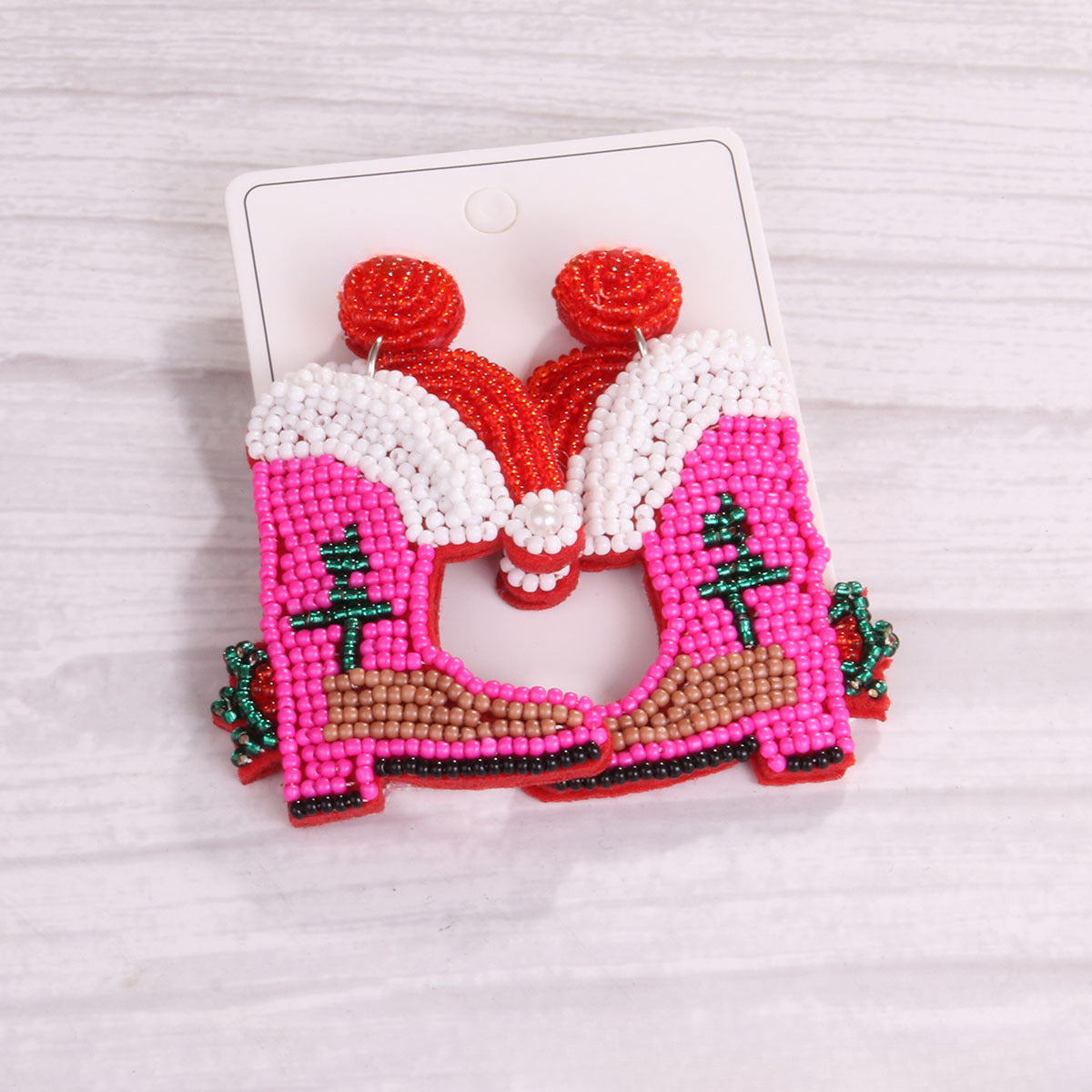 Wholesale New Rice Beads Fashionable Temperament Creative Christmas Style Rice Beads Earrings