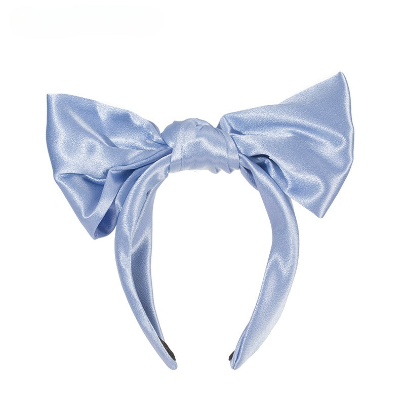 Wholesale Fabric Solid Color Oversized Bow Three-dimensional Headband