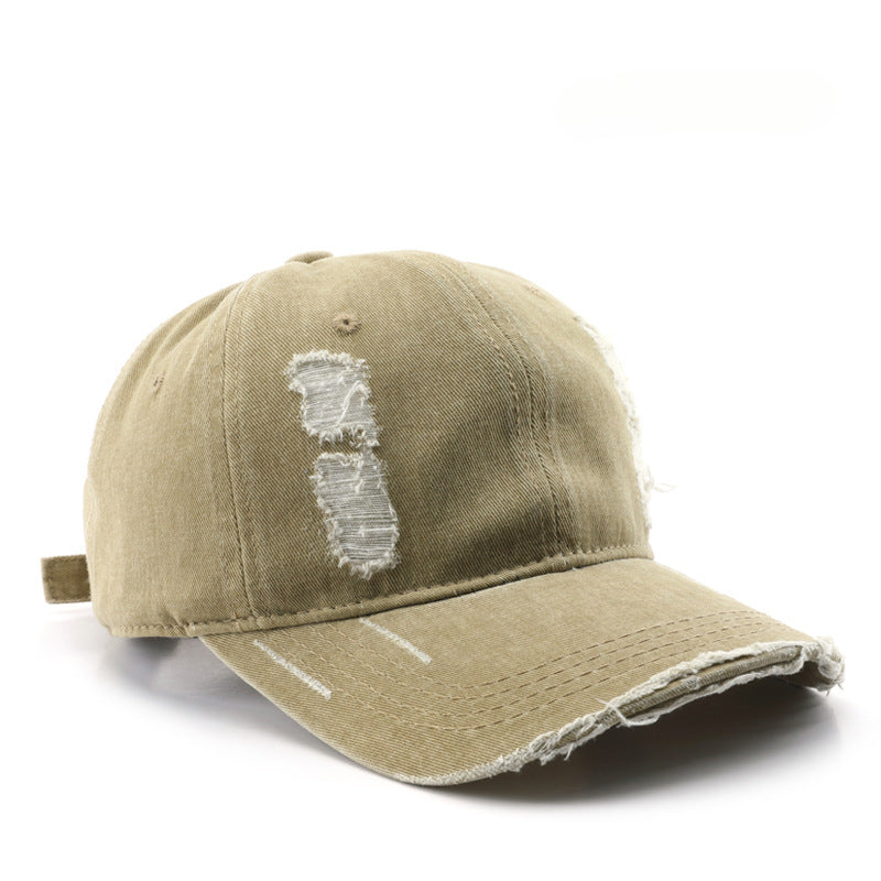 Wholesale Cotton Washed Hole Solid Color Light Plate Baseball Cap