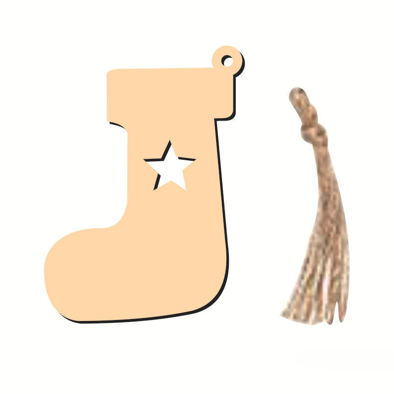 Wholesale Creative Christmas Wood Chip Pendants