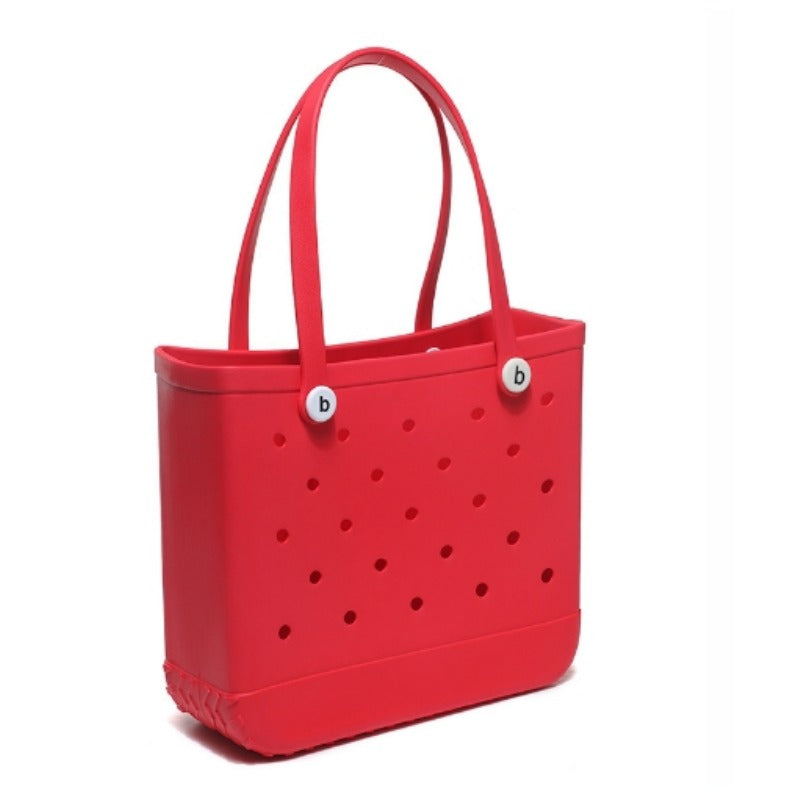 Wholesale Silicone Hollow Hole Handbag Beach Vacation Tote Bag