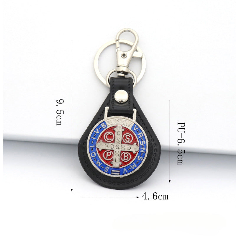Wholesale Zinc Alloy PU Combination Pendant Car Keychains
