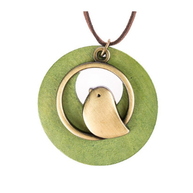 Wholesale Vintage Wooden Bird Necklaces