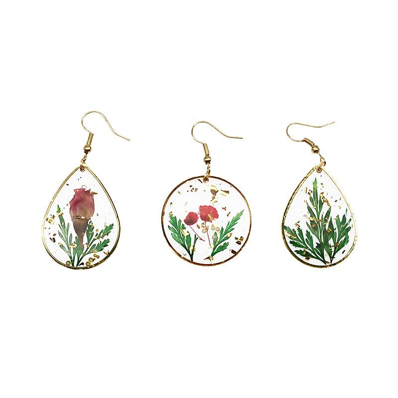 Wholesale Resin Epoxy Flower Earrings