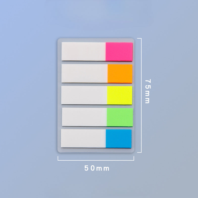 Wholesale PET Fluorescent Plastic Bookmark Sticky Notes