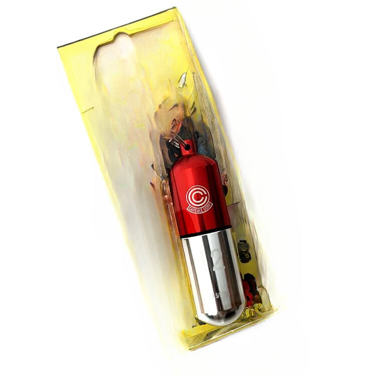 Wholesale Time Capsule Bottle Pill Shape Aluminum Alloy Toothpick Box Keychain