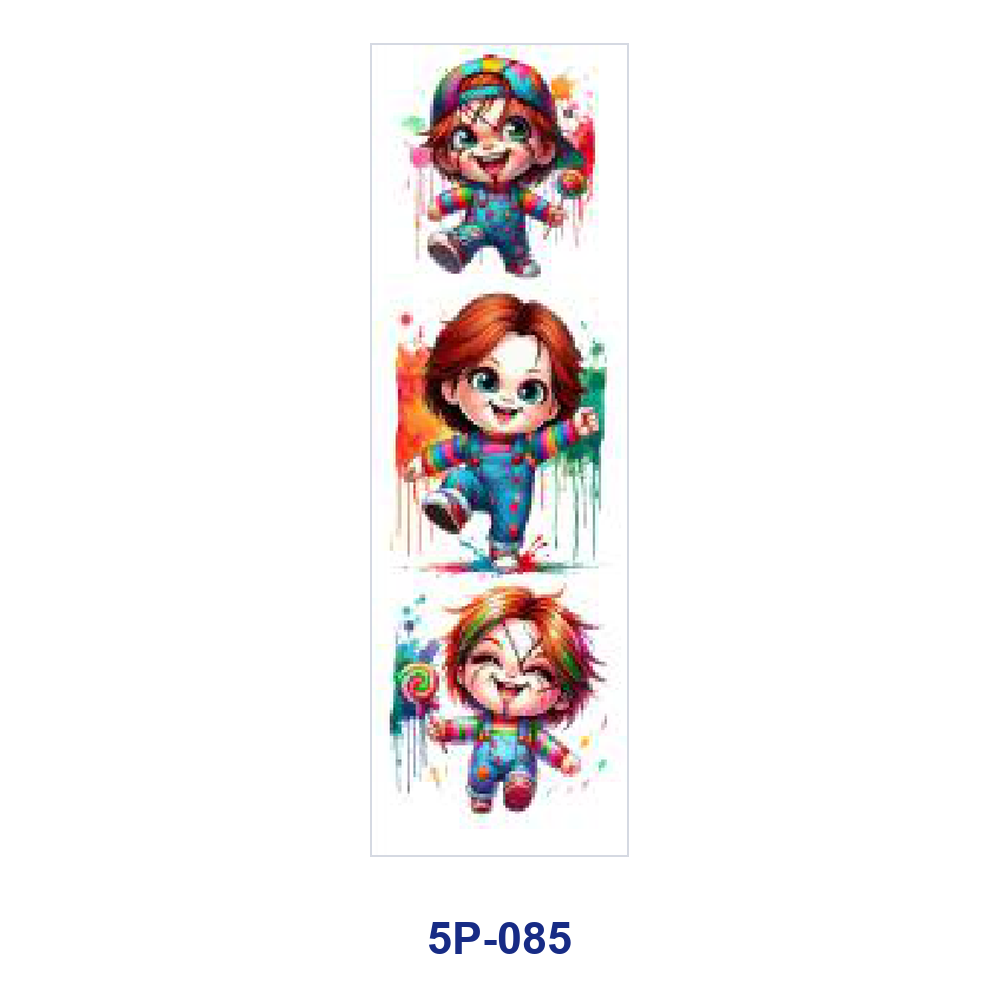 Wholesale 2/ 8/ 16pcs Vibrant Graffiti Christmas Ornament Dark Spooky Art Character Print Pen and Bookmark Stickers UV DTF Wraps OLY Exclusive