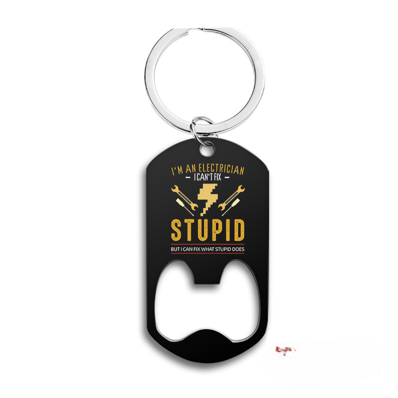 Wholesale Stainless Steel Father's Day Bottle Opener Keychain Keychain