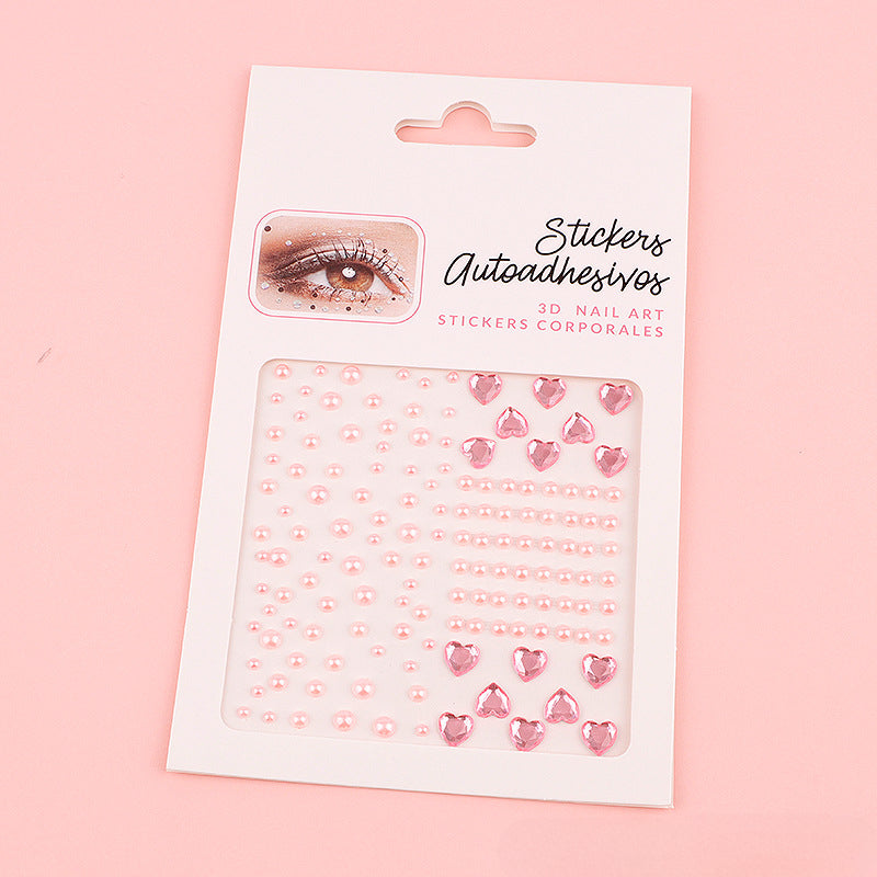 Wholesale Acrylic Rainbow Eye Makeup Gemstone Stickers