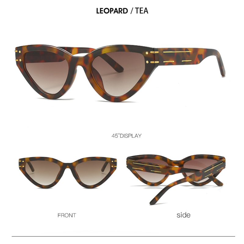 Gafas de sol de PC de triángulo de ojo gato personalizado al por mayor