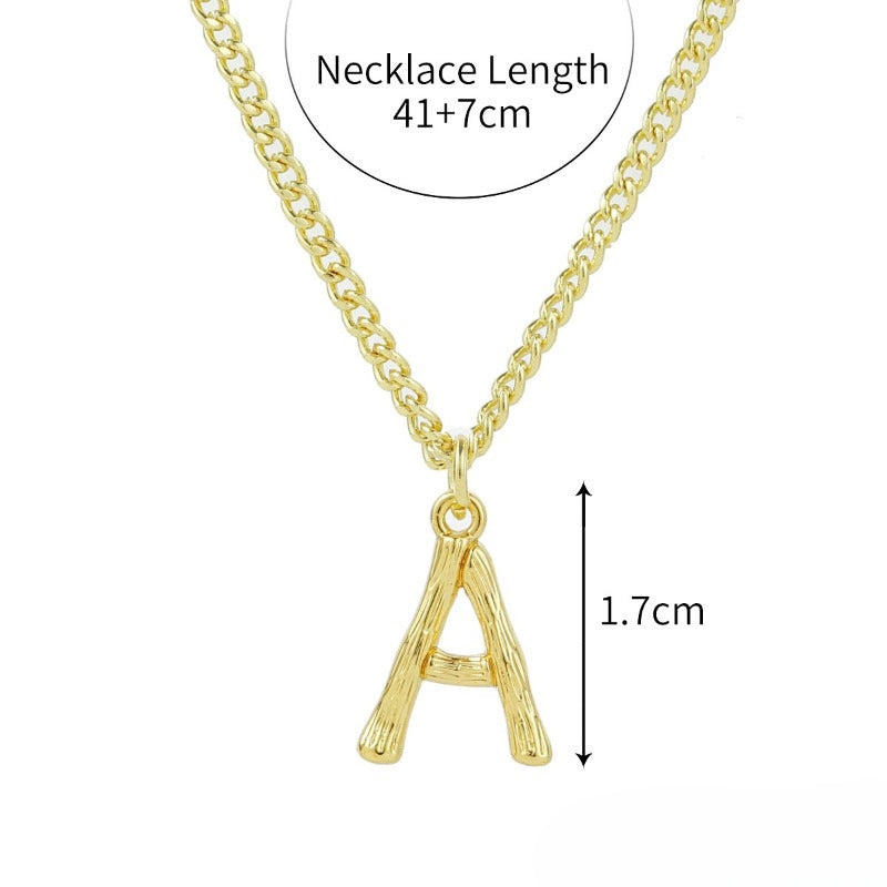 Wholesale Bamboo Letter Alloy Necklaces