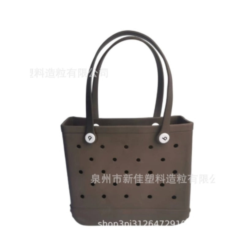 Wholesale Silicone Hollow Hole Handbag Beach Vacation Tote Bag