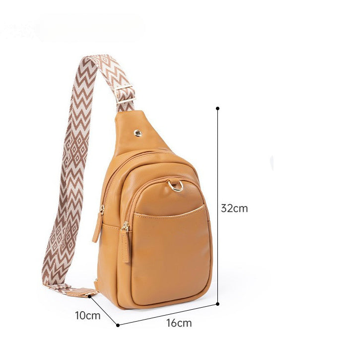 Wholesale Wide Shoulder Strap Multifunctional PU Waterproof Crossbody Bag