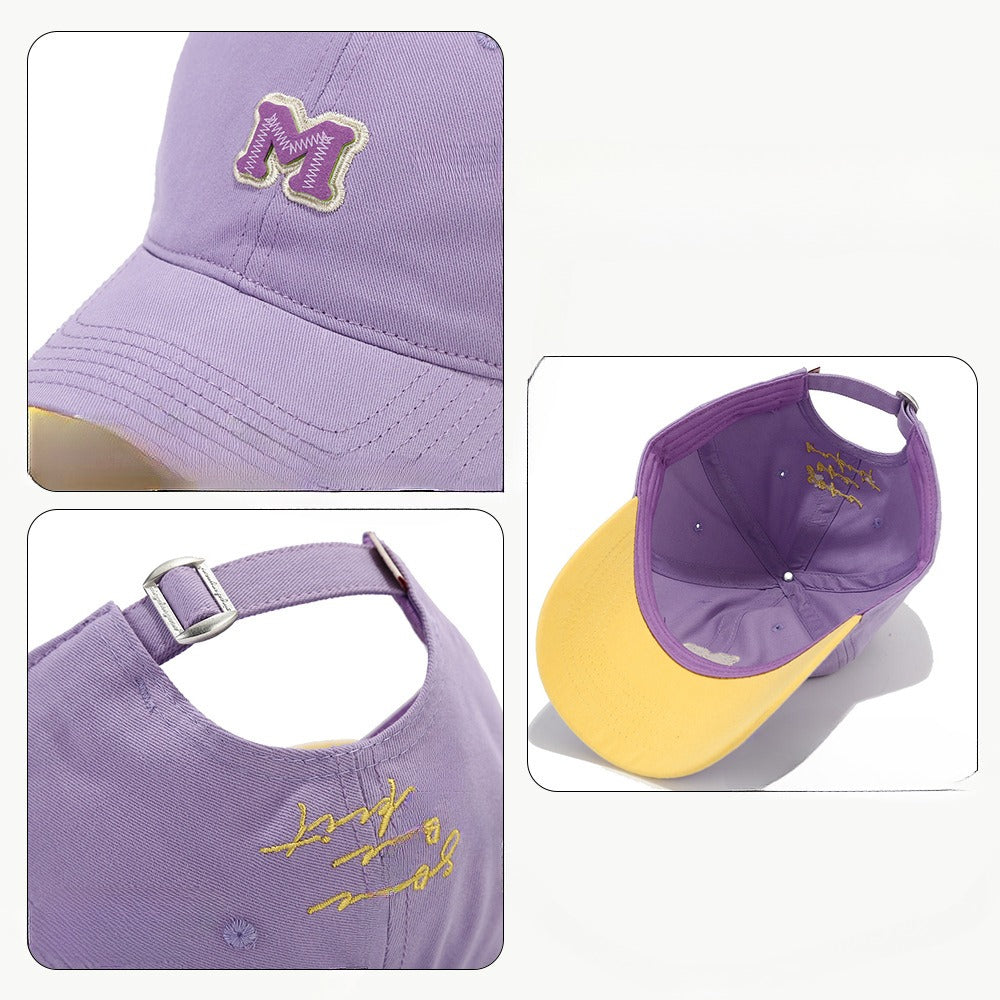 Wholesale Fashionable M Letter Embroidery Soft Top Casual Baseball Cap