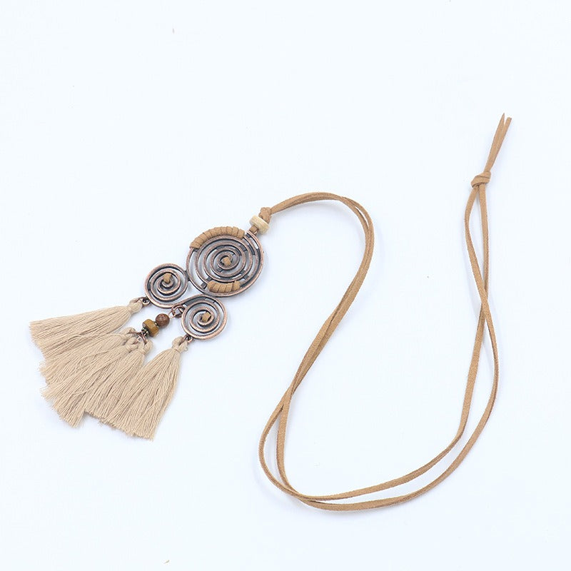 Wholesale Alloy Creative Tassel Long Necklace