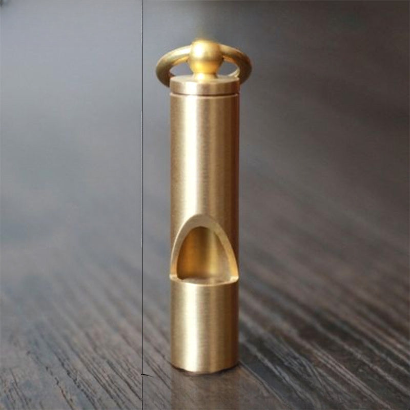 Wholesale Brass Whistle Bamboo Keychain