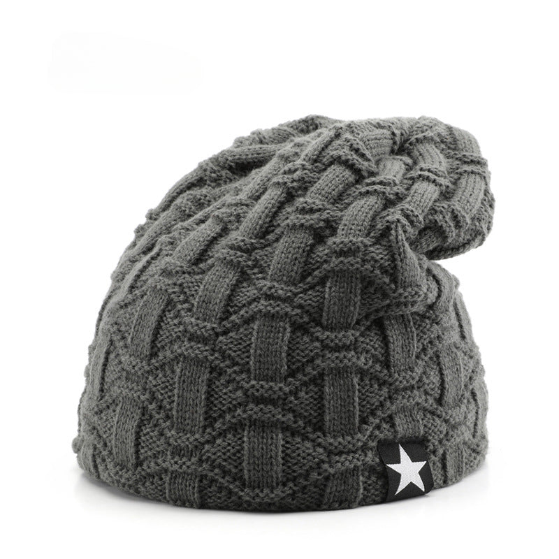 Wholesale Autumn and Winter Solid Color Warm and Ear Protection Knitted Hat with Woolen Hat