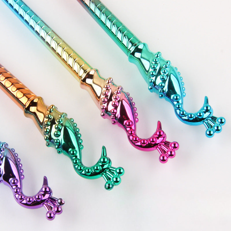 Wholesale 10pcs Cute Peacock UV Gradient Color Polly Colorful and Neutral Pen