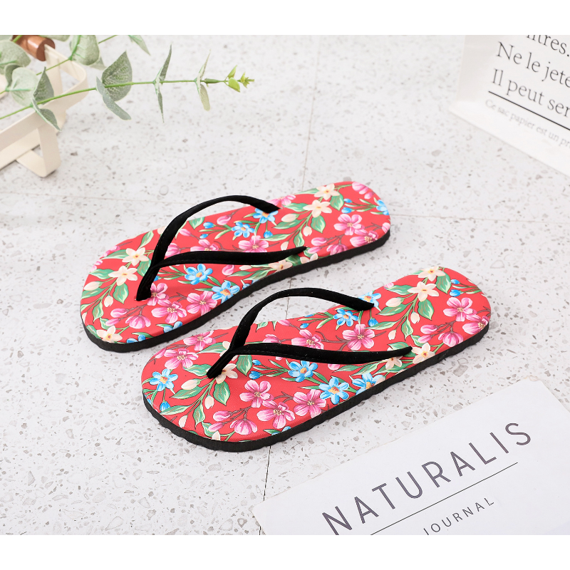 Mayor Beach de flores de viento étnico al por mayor zapatillas no deslizantes