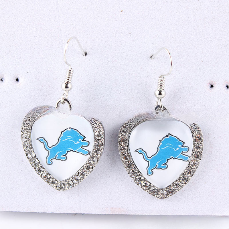 Wholesale Diamond Peach Dot  Logo Earrings