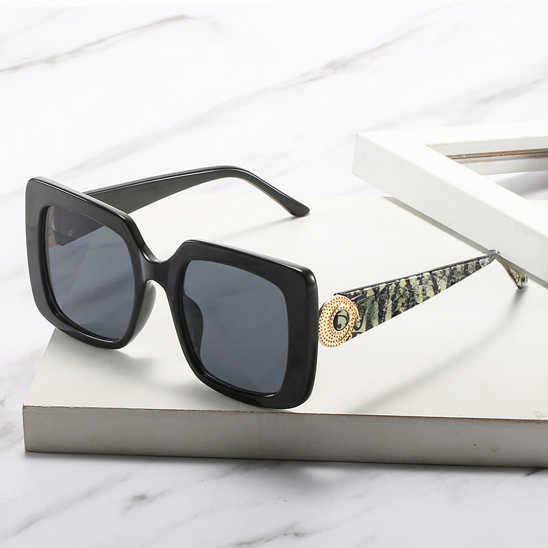 Wholesale Square Frame Trendy Natural Large Frame Sunglasses