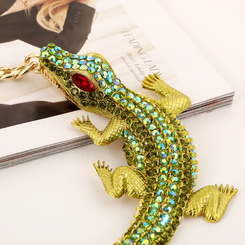 Wholesale Fashion Exaggerated Diamond Set Noble Crocodile Necklaces