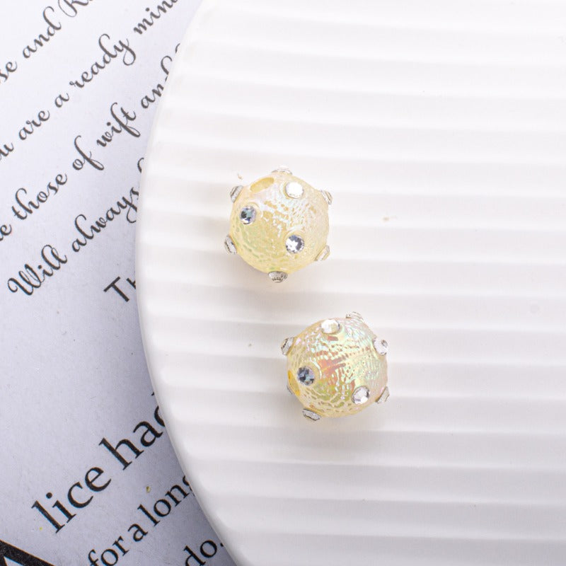 Wholesale 14mm 10PCS/PACK Diamond Acrylic Round Beads