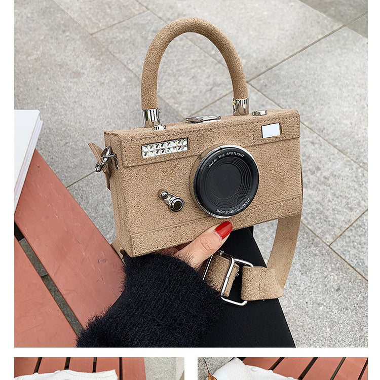 Wholesale PU Suede Camera Bag