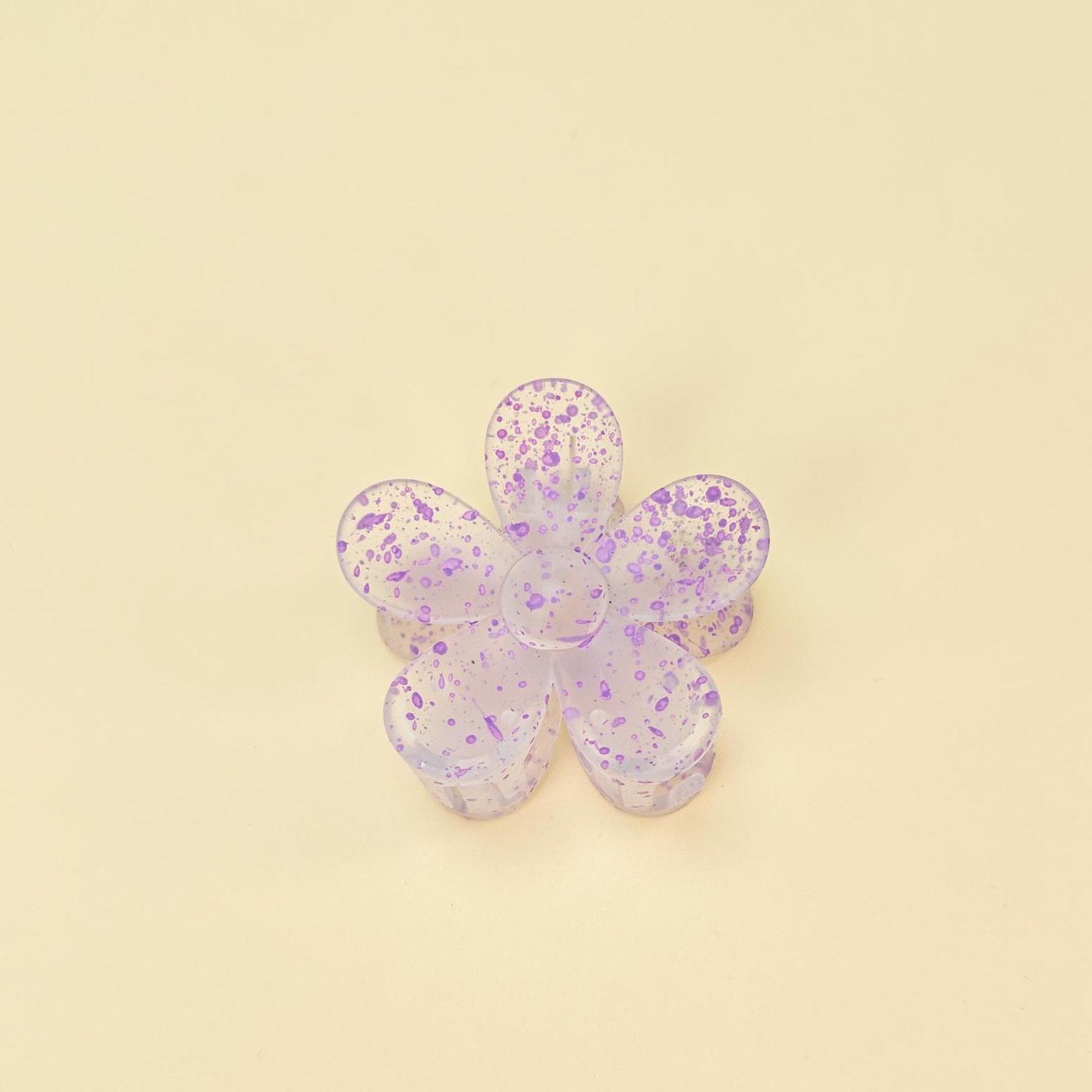 Wholesale Acrylic Splash Paint Colorful Flower Hair Clips