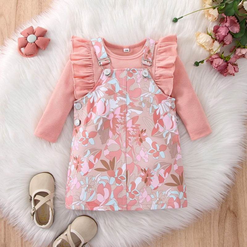 Wholesale Autumn and Winter Lace Floral Leopard Print Baby Clothes