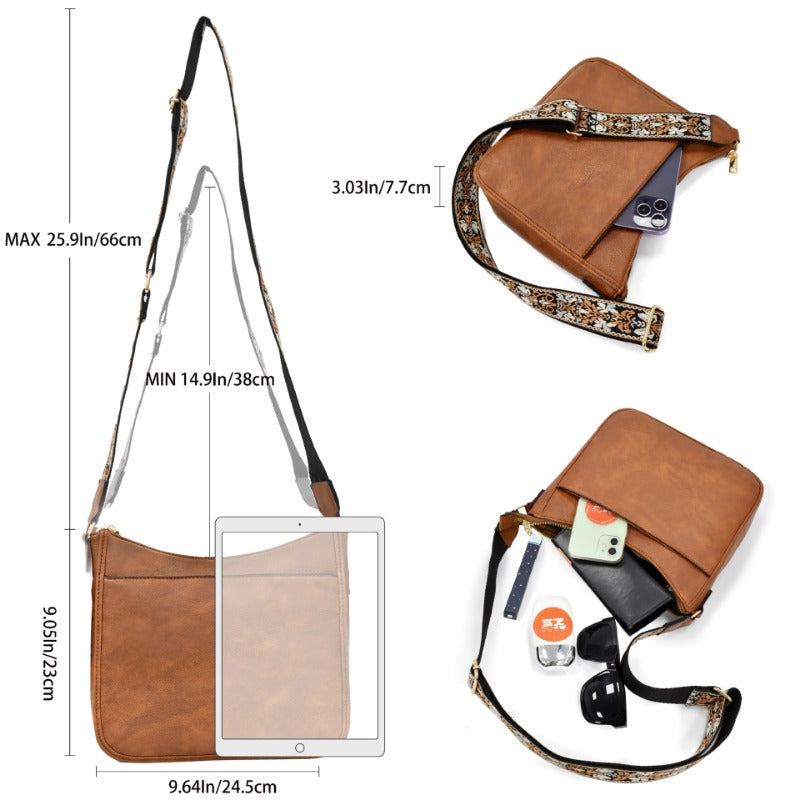 Wholesale Retro Solid Color Matching Shoulder Strap Large Capacity Multifunctional Shoulder Bags