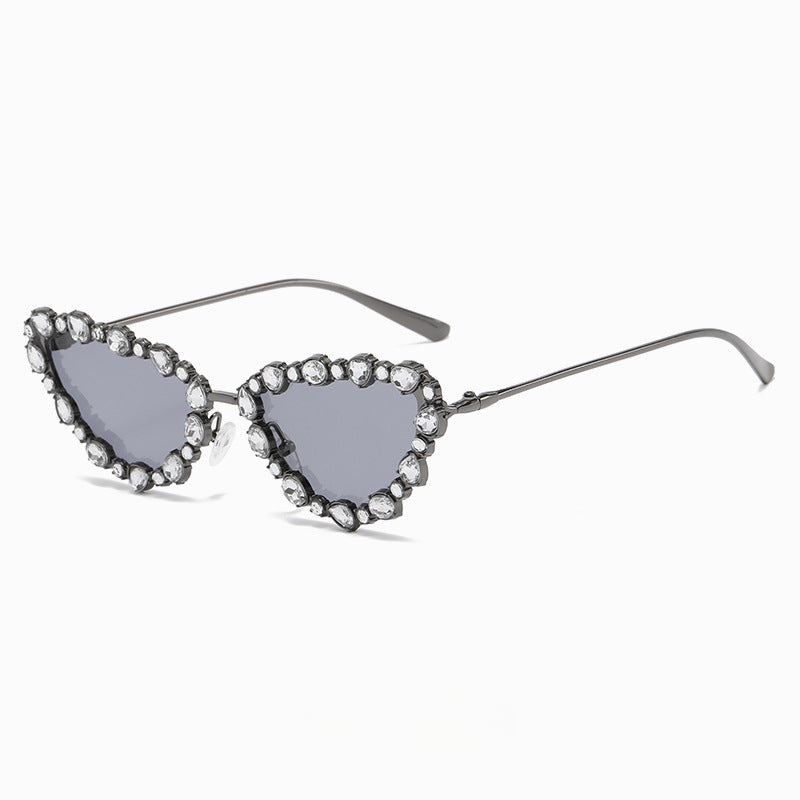 Wholesale PC Diamond Cat Eye Y2K Sunglasses