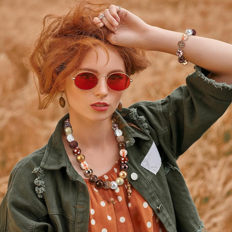 Wholesale 50Pcs 20 mm Rhinestone Beads Shine Disco Ball Beads Bubblegum Beads Plastic Chunky Beads Loose Round Spacer Beads for Jewelry Making DIY Craft Pen Bracelet Supplies(Classic)