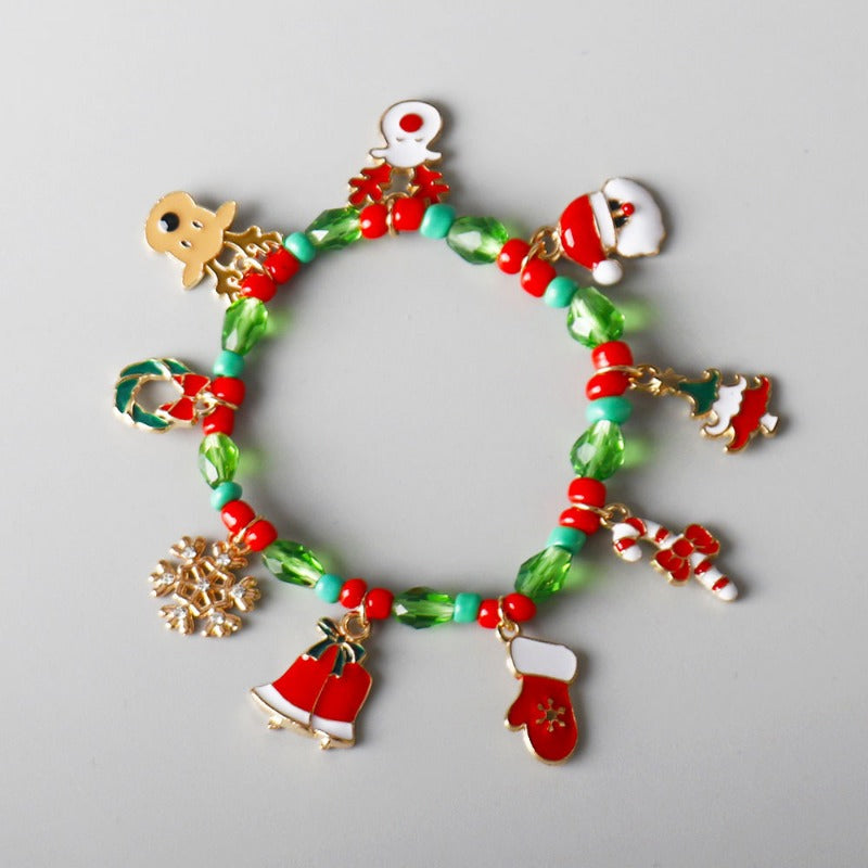 Wholesale Snowflake Reindeer Christmas Tree Fashion Creative Alloy Bracelet