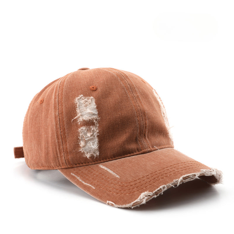 Wholesale Cotton Washed Hole Solid Color Light Plate Baseball Cap