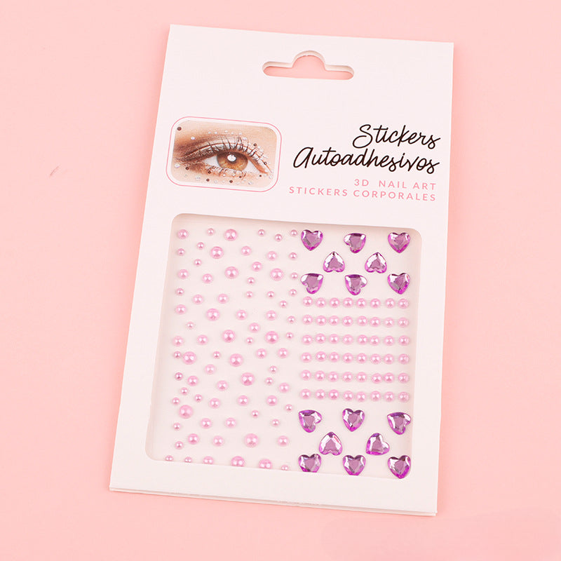 Wholesale Acrylic Rainbow Eye Makeup Gemstone Stickers