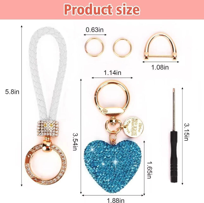 Wholesale Love Car Creative Diamond studded Love Text Metal Keychains