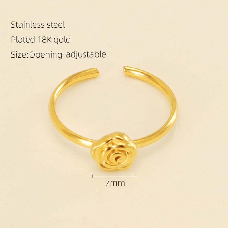 Anillos de acero de titanio de oro al por mayor