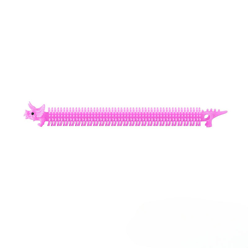 Wholesale Creative TPR Decompression Tension Rope Bracelet Children and Adults Stretch Dinosaur Lala Le Vent Noodles