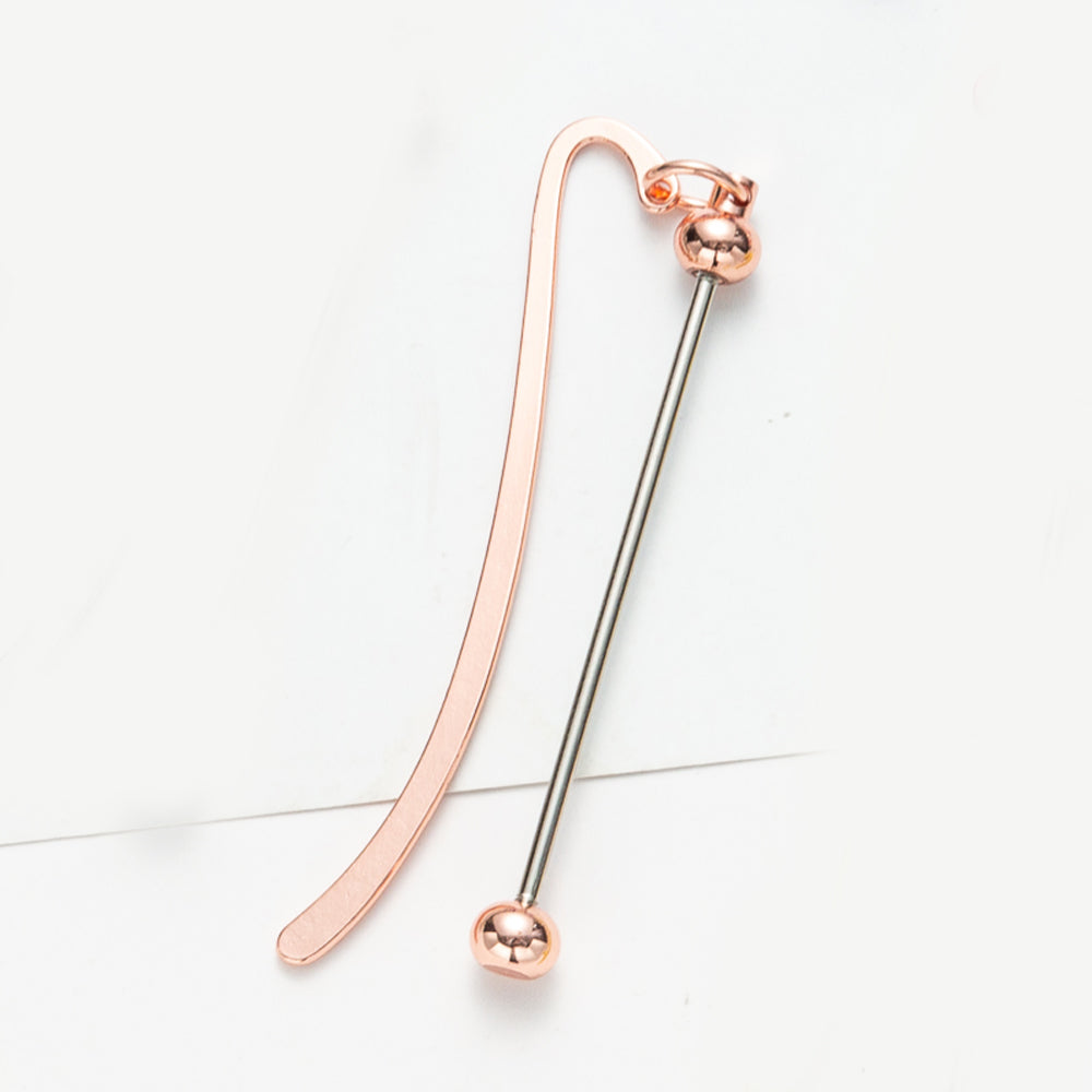 Wholesale Solid Color Beadable Bookmarks Metal DIY for Beadable Bar