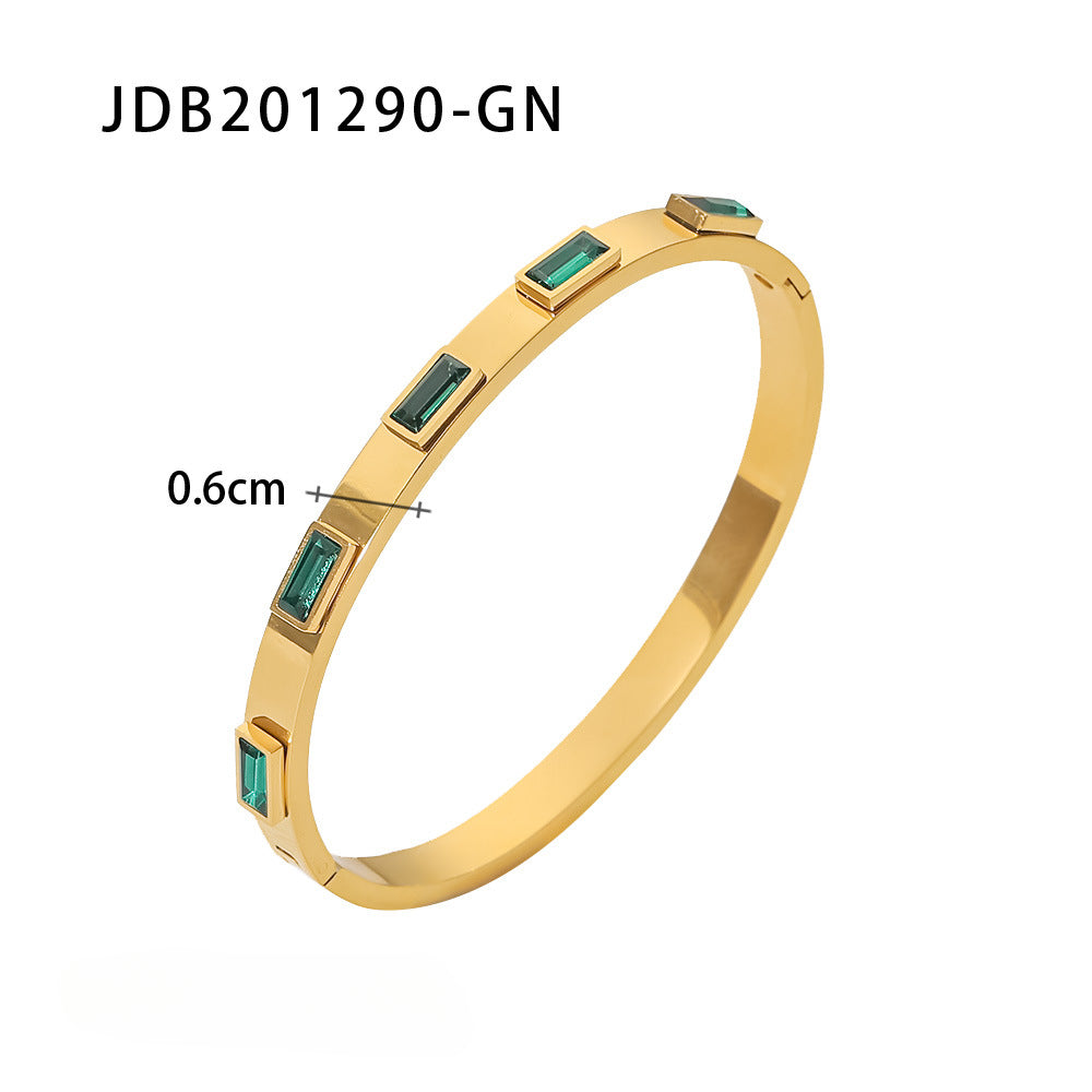 Wholesale Titanium Steel Stainless Steel Zircon Inlaid Bracelet