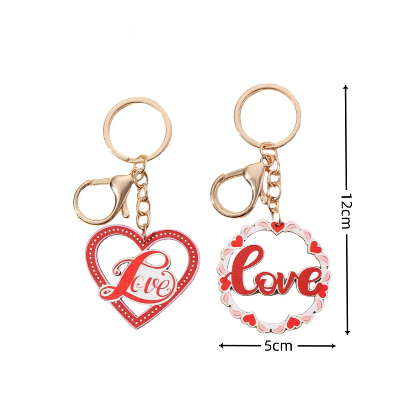 Wholesale Valentine's Day LOVE Wooden Keychain